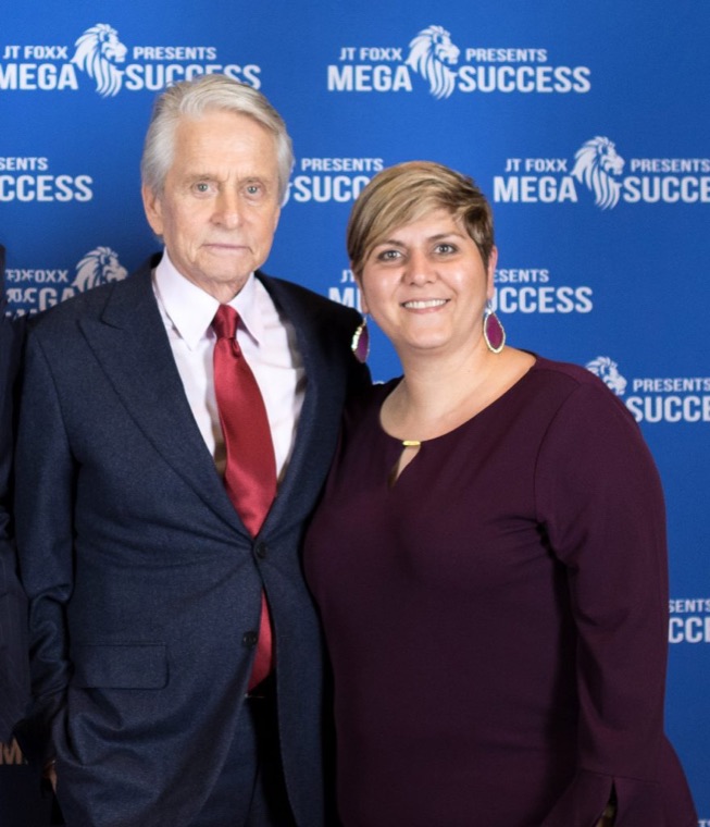 Dr Yasemin with Michael Douglas